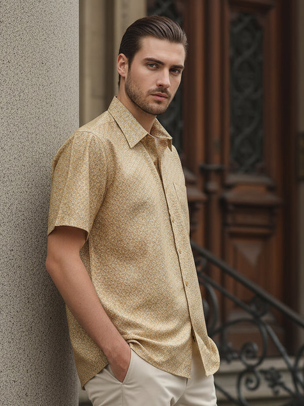 RADEN SHORT SLEEVE SHIRT (OCHRE)